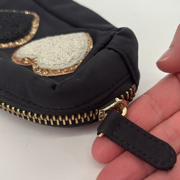 Stoney Clover Small Black Heart Zipper Pouch - Picture 7 of 10